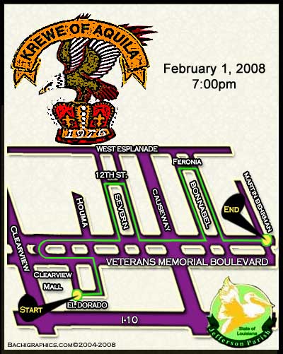 Krewe of Aquila 2007 Mardi gras Parade Schedule