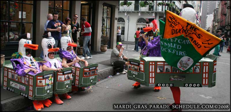 Ducks of Dixieland Mardi Gras Day 2008 New Orleans