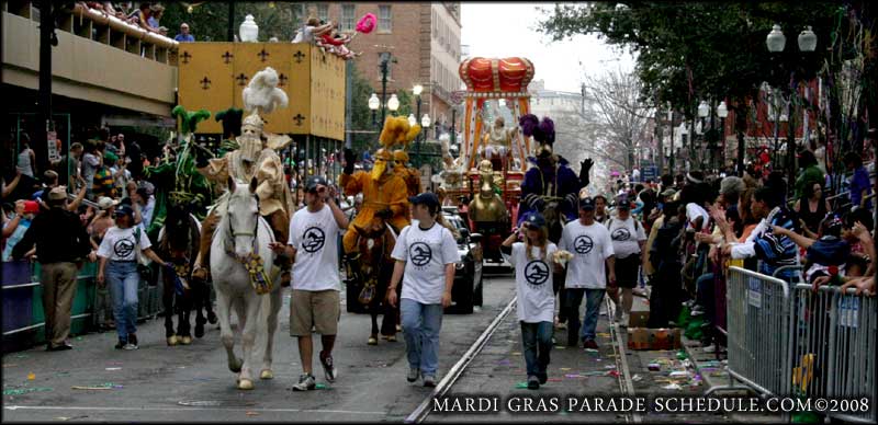 The King of Carnival rides on the best Mardi Gras website!