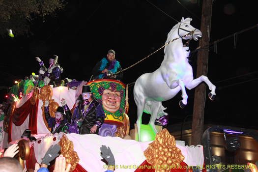 Float in the Krewe of Bacchus, Mardi Gras New Orleans - photo by Jules Richard