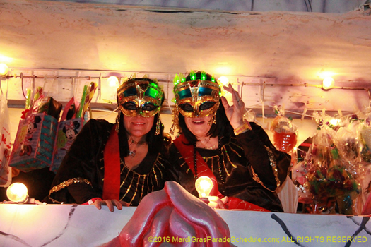 Masked riders in the Krewe of Cleopatra - photo by Jules Richard