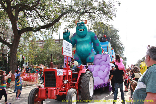 Mosters Inc makes appearence at Mardi Gras New Orleans - photo by Jules Richard