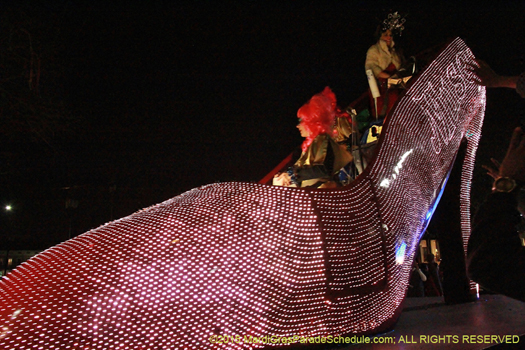 Signature Shoe float in the Krewe of Muses parade - photo by Jules Richard